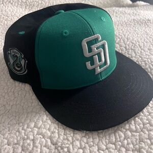Green and Black Padres Harry Potter Slytherin Hat. Limited Edition.